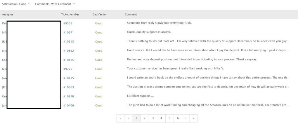 EF Zendesk Satisfied Comments